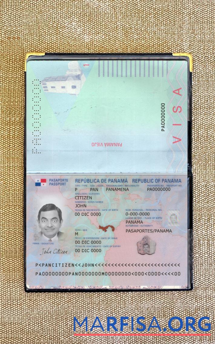 Printable Panama passport new 2019 present photolook download for verification